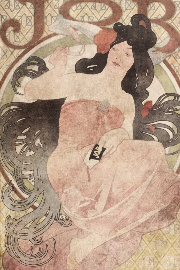 Fototapeta z reprodukcją plakatu Alfonsa Muchy do kawiarni