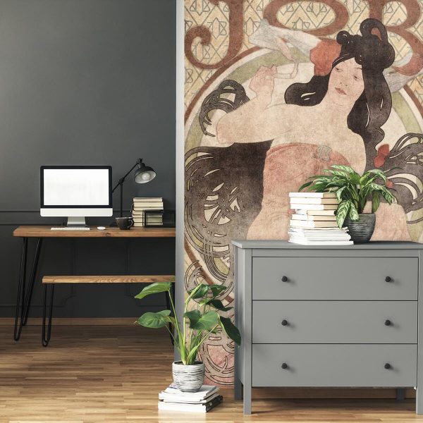 Fototapeta z reprodukcją plakatu Alfonsa Muchy do salonu