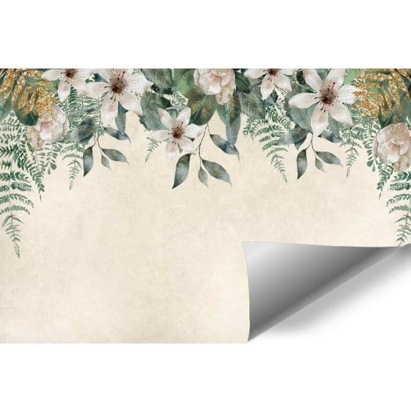 Harmonijna fototapeta z kwiatowym wzorem do gabinetu