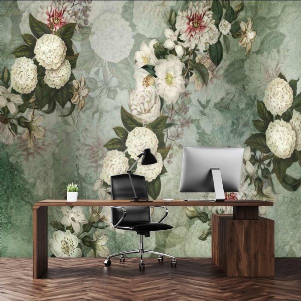 Kwiatowa kompozycja - Fototapeta do biura