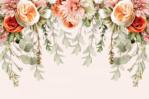 Kwieciste girlandy - Fototapeta botaniczna dla kobiet