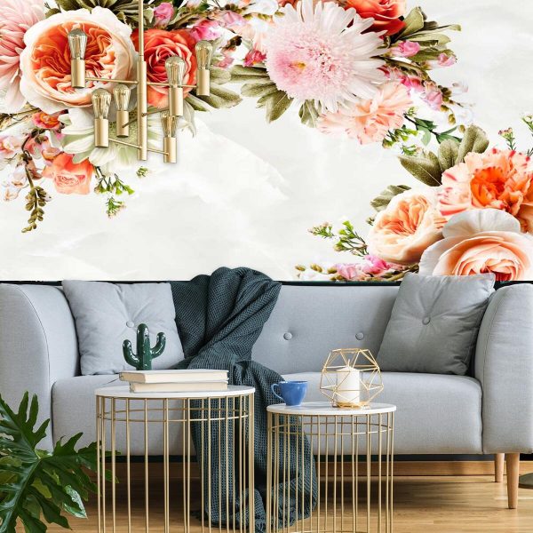 Motywy kwiatowe na fototapecie