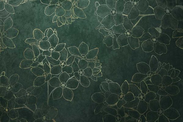 Tapeta - Konturowe kwiaty