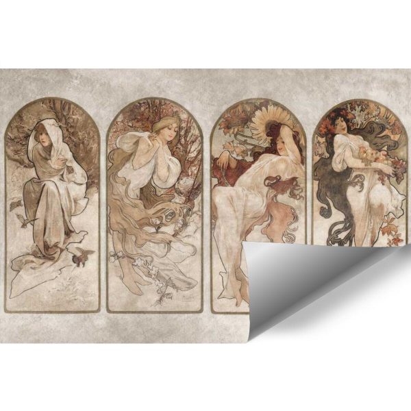 Tapeta z Czterema Porami Roku Alfonsa Muchy