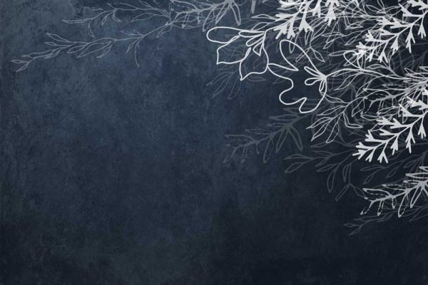 Tapeta z gałązkami na granatowym tle
