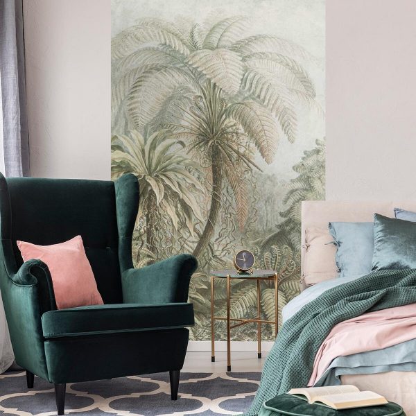 Tapeta z prehistorycznymi drzewami do salonu