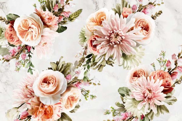 Tapeta z wiązankami kwiatów