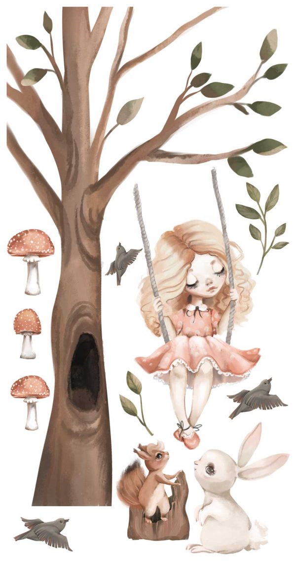 Zestaw leśnych naklejek dla dzieci