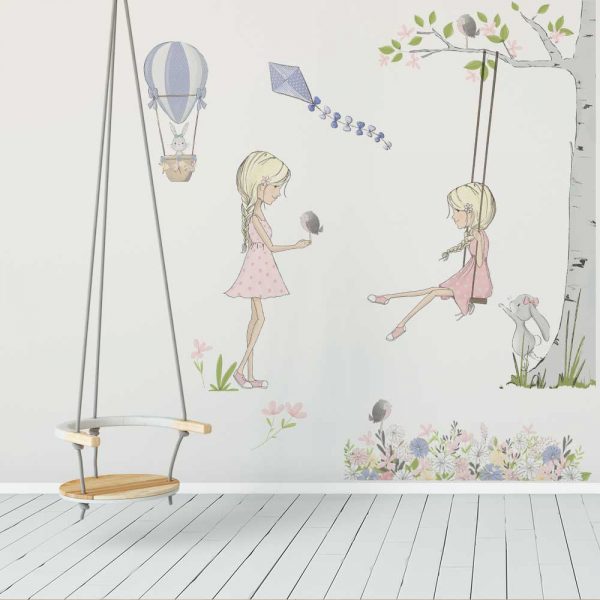 Zestaw naklejek dla dziewczynki - Zajączek