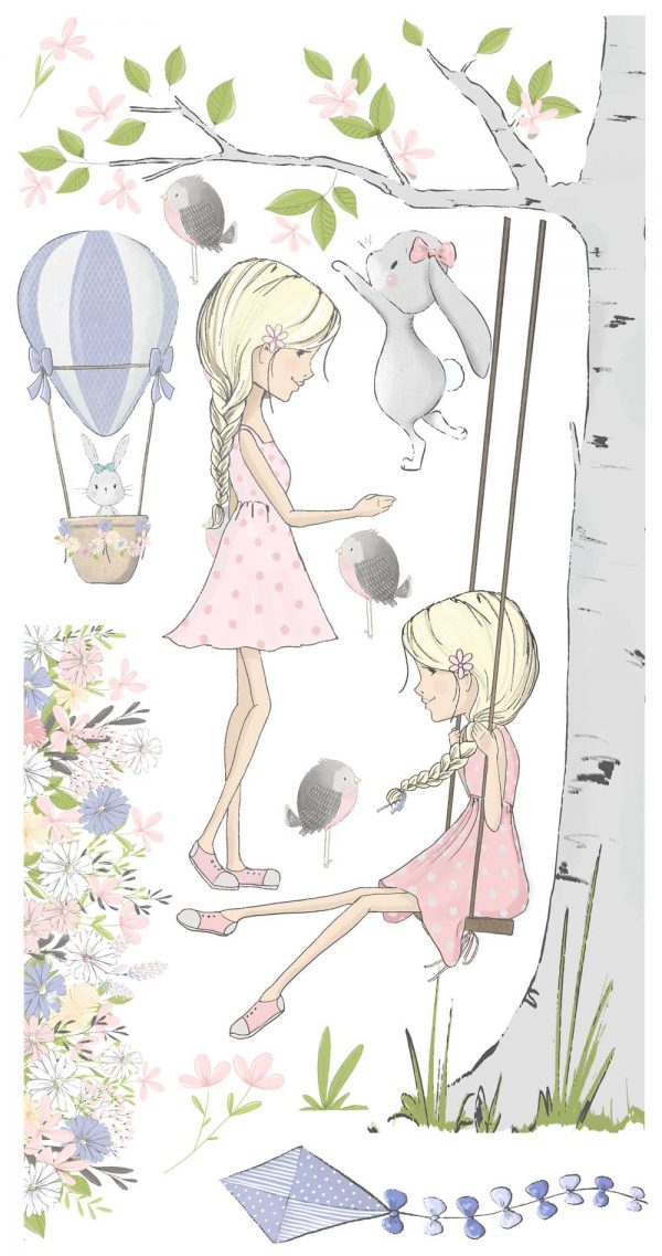 Zestaw naklejek do dziecinnego pokoju - Zajączek