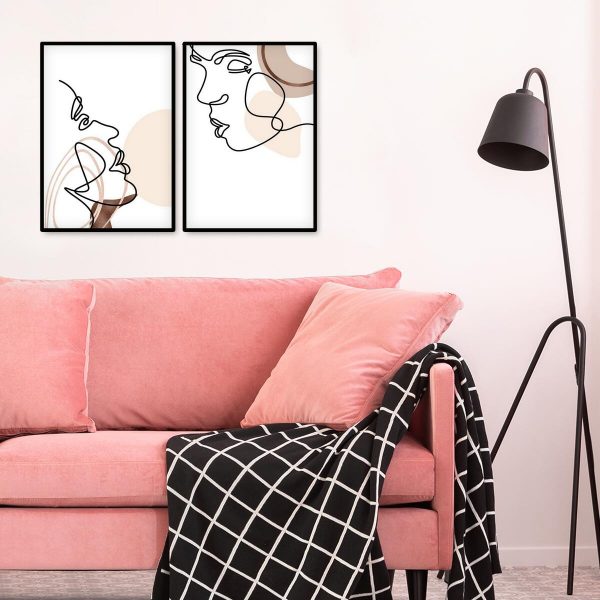 Dyptyk plakatowy z motywem pacałunki