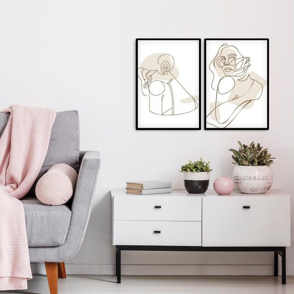 Dyptyk z dziewczyną w okularach