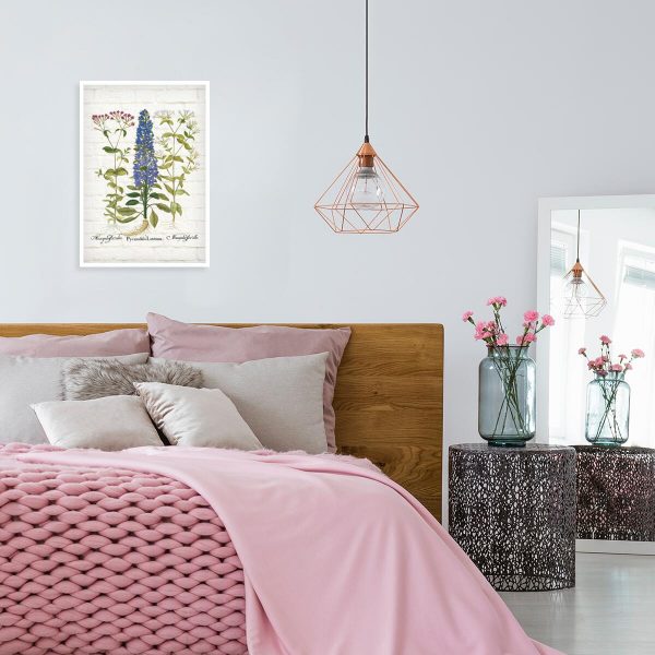 Edukacyjny plakat z niebieskim kwiatem do sypialni