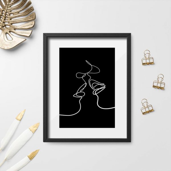 Erotyczny plakat - pocałunek