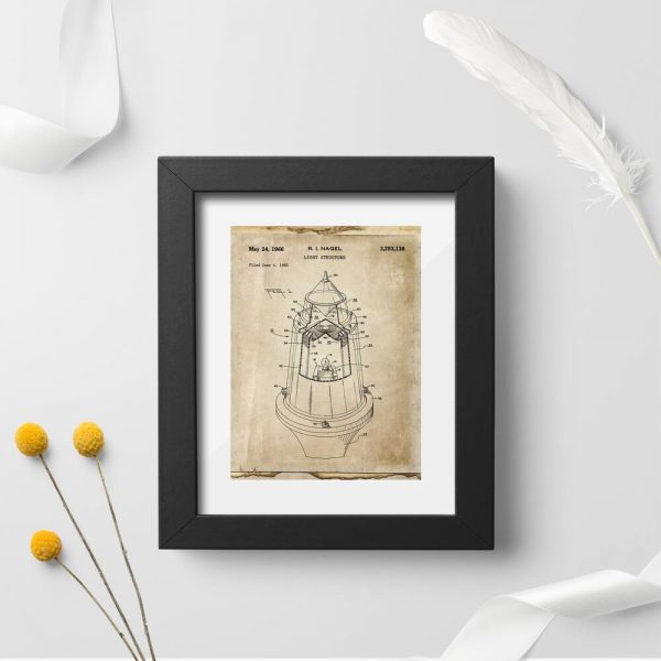 Plakat do oprawienia z motywem nowoczesnej żarówki z 1963r.