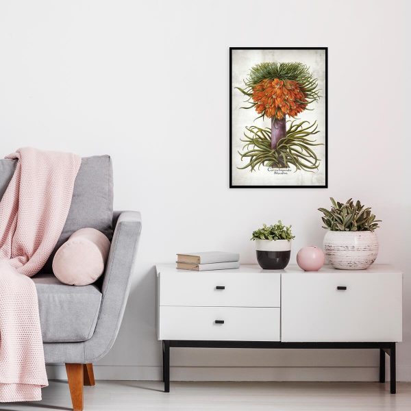 Plakat florystyczny z cesarską koroną do kuchni