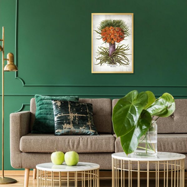 Plakat florystyczny z cesarską koroną do salonu