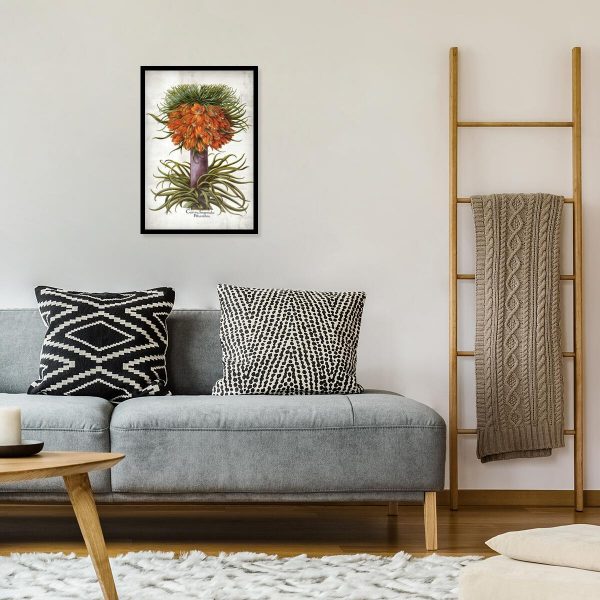 Plakat florystyczny z cesarską koroną do sypialni