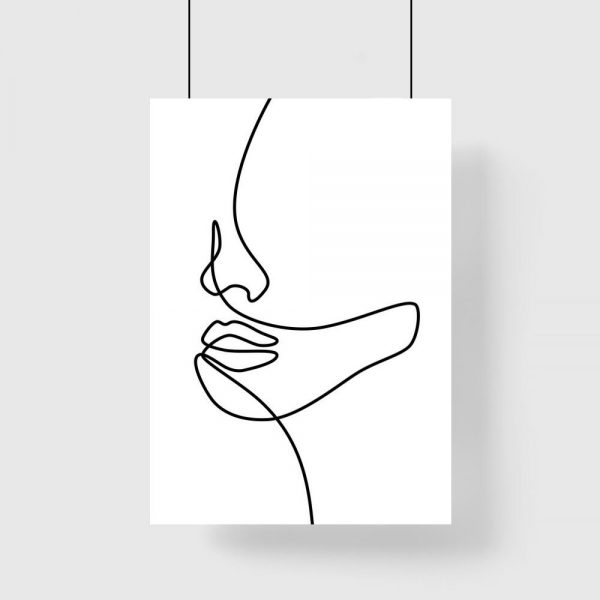 Plakat kobieca twarz do ramy