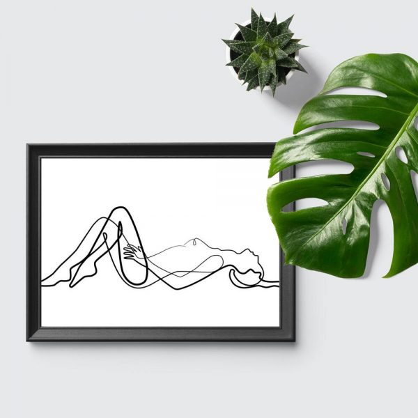 Plakat kobiecy akt