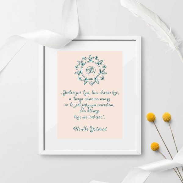 Plakat o pozytywnym myśleniu