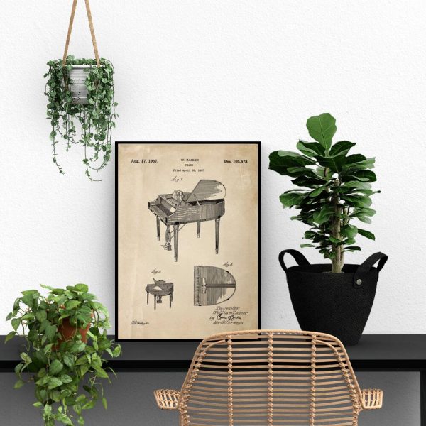 Plakat - Patent na fortepian do gabinetu