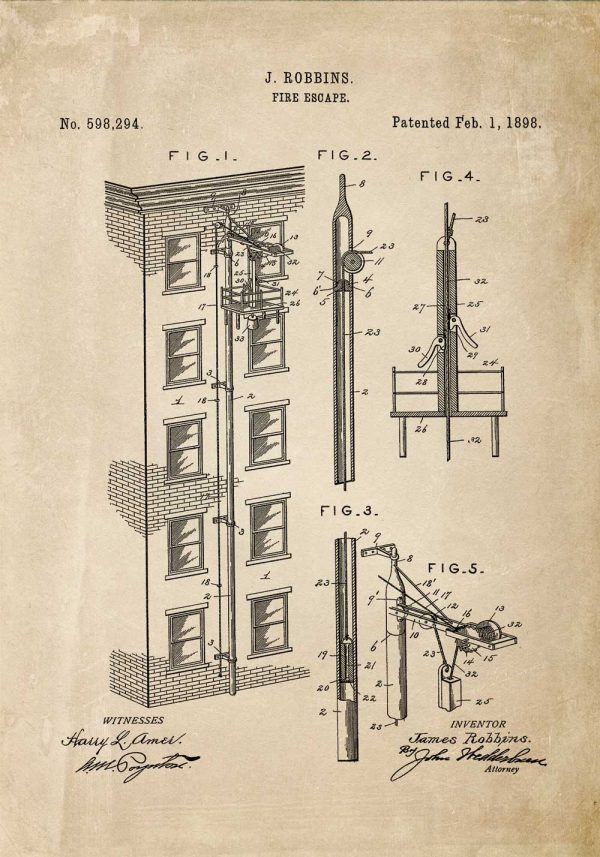 Plakat projekt i zgoda na budowę wyjścia pożarowego