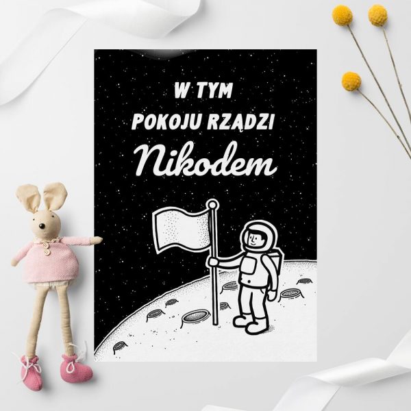 Plakat z astronautą do pokoju Nikodema