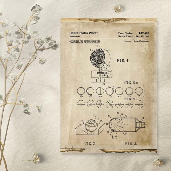 Plakat z certyfikatem na urządzenie atsronomiczne