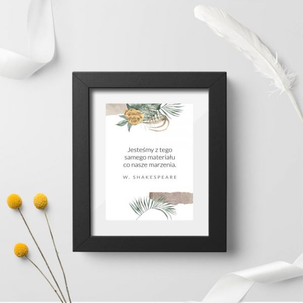 Plakat z cytatem Szekspira