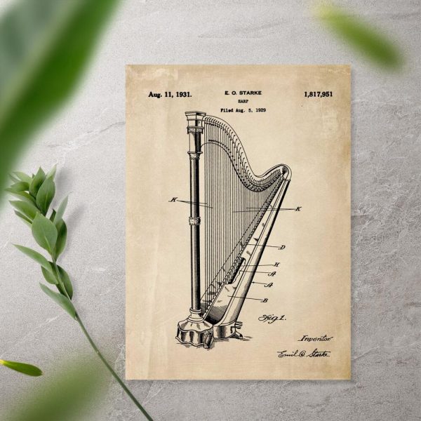 Plakat z instrumentem muzycznym