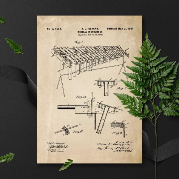 Plakat z instrumentem muzycznym do pokoju