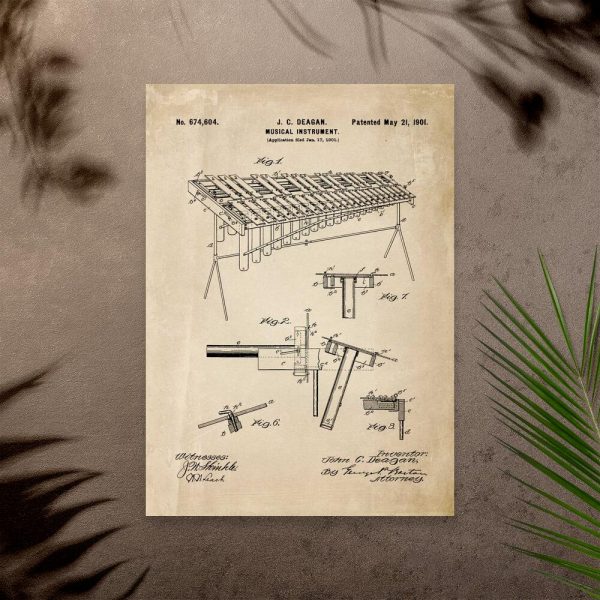 Plakat z instrumentem muzycznym do salonu