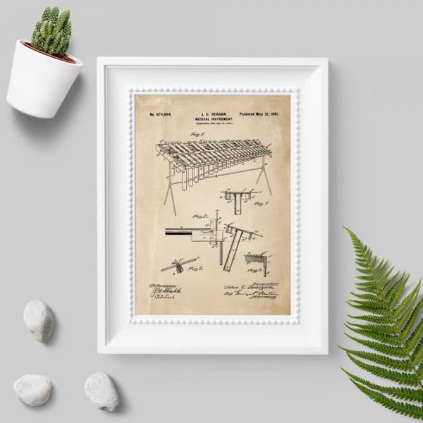 Plakat z instrumentem muzycznym do sypialni