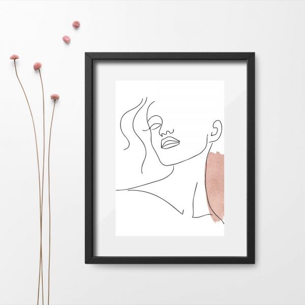 Plakat z kobiecą twarzą