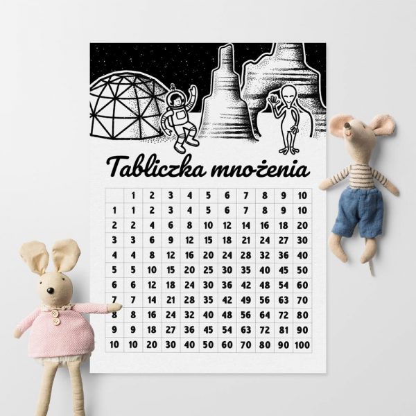 Plakat z kosmiczna tabliczką