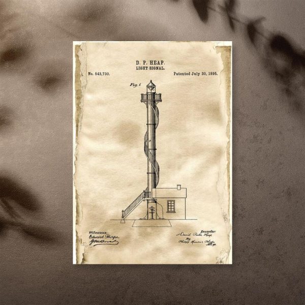 Plakat z licencja na budowę latarni morskiej