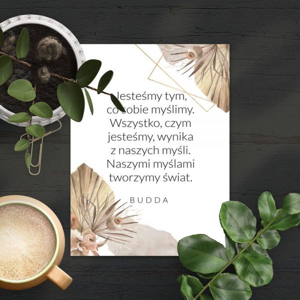 Plakat z maksymą Buddy