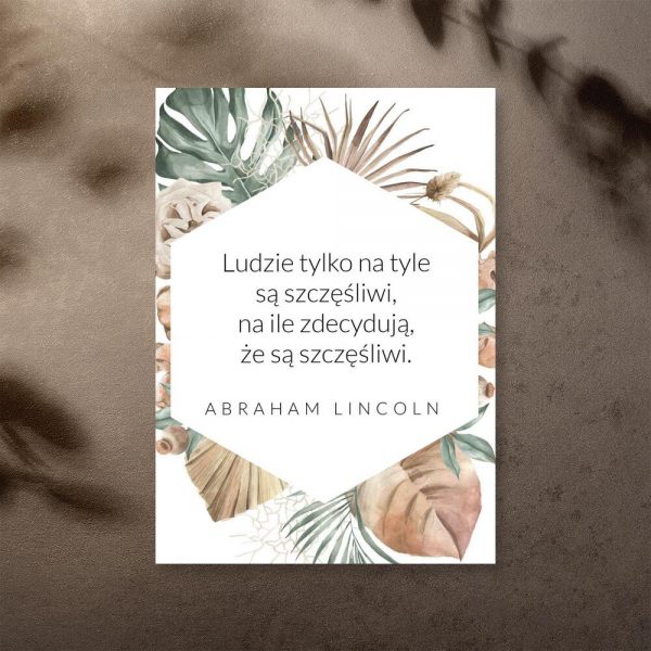 Plakat z maksymą Lincolna
