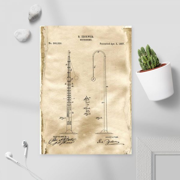 Plakat z metronomem do biura