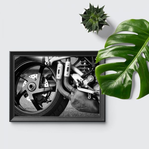 Plakat z motorem dla mężczyzn