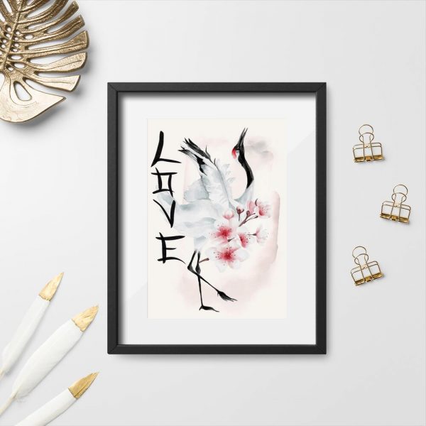 Plakat z napisem love