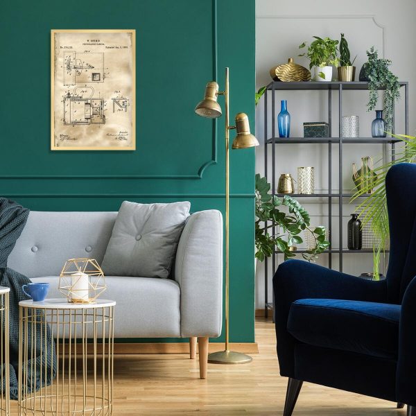 Plakat z patentem na aparat fotograficzny do salonu