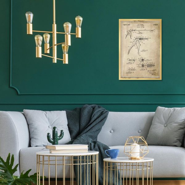 Plakat z patentem na kleszcze stomatologiczne dla weterynarza