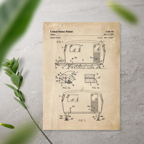 Plakat z patentem na przyczepę do przedpokoju