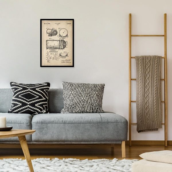 Plakat z patentem na syrenę dźwiękową do salonu