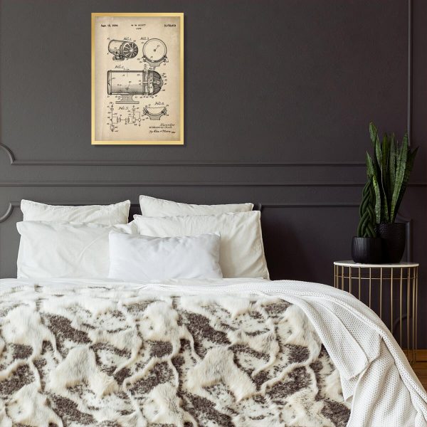 Plakat z patentem na syrenę dźwiękową do sypialni