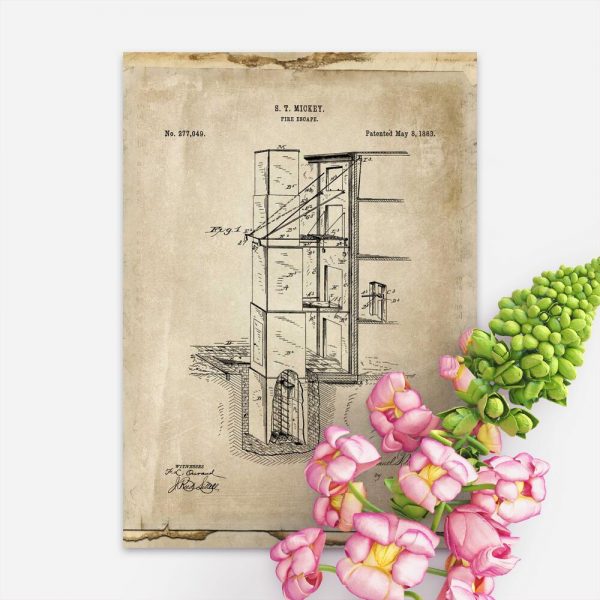 Plakat z patentem p.poż