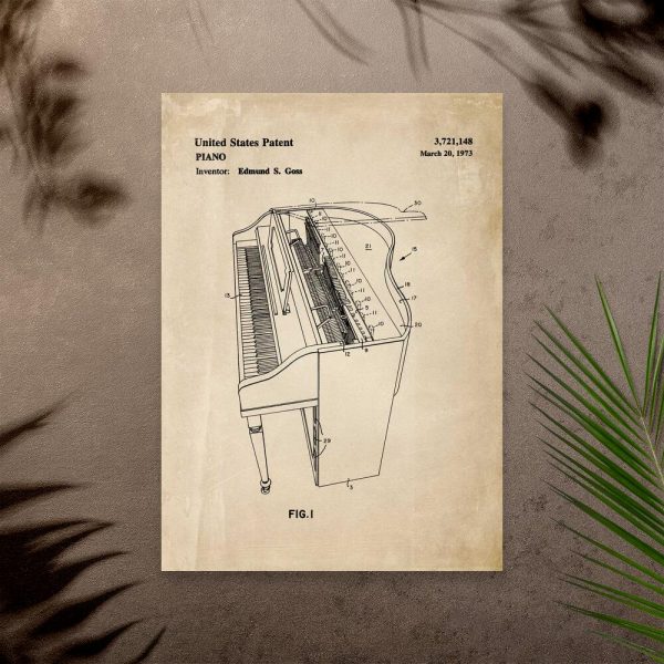 Plakat z pianinem