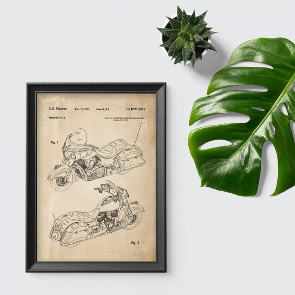 Plakat z projektem motocykla z 2015r.